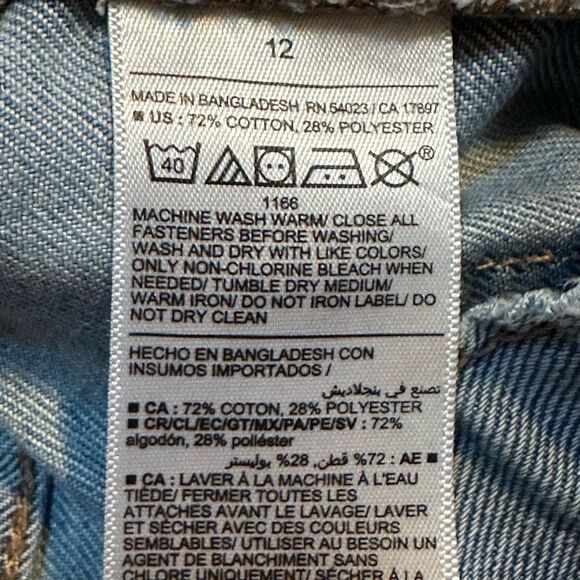 Old Navy High Rise Baggy Wide Leg Jeans | Girls size 12 - Picture 4 of 8